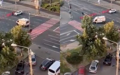 Ambulanță cu adolescent înjunghiat, blocată la Ploiești din cauza evenimentelor