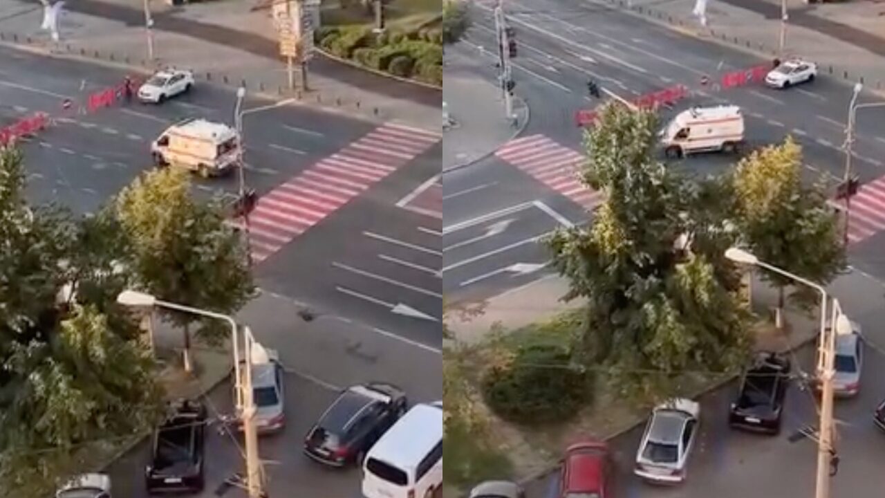 Ambulanță cu adolescent înjunghiat, blocată la Ploiești din cauza evenimentelor