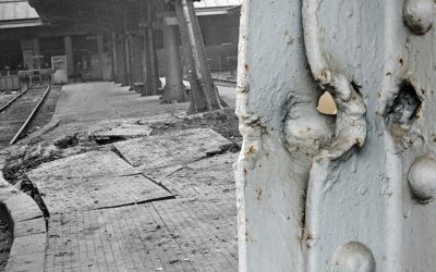 Gara de Nord: Stâlpul de pe peronul 7, martor la bombardament