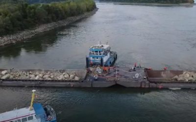 Dunărea la Cernavodă crește: Primele efecte ale scufundării barjelor