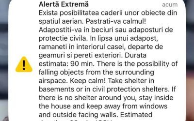 RO-ALERT Tulcea: Obiecte din spațiu, pericol major