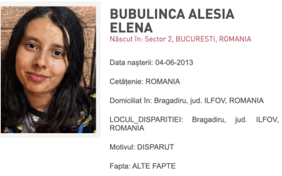 Alesia Bubulincă, căutată Ro-Alert