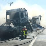 Șofer carbonizat după un carnagiu pe șosea