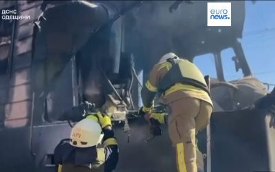 Dronă rusă, atac mortal asupra unui tren de pasageri. Mecanicul și ajutorul său au murit