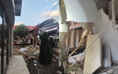 TIR distruge case în Vaslui, bilanțul e devastator