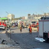 Rușii lovesc Kyiv și Harkiv, turn răcit atacat de dronă