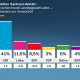 AfD sare la 41% în Saxonia-Anhalt, CDU în colaps