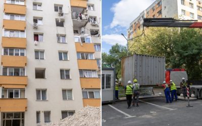 Blocul din Rahova, șantier după un an. Locatarii își iau bunurile