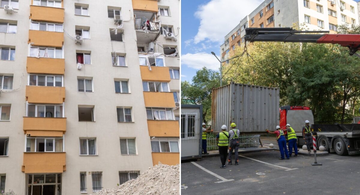 Blocul din Rahova, șantier după un an. Locatarii își iau bunurile