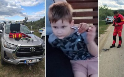 Băiat de 4 ani dispărut la Bacău, zeci de polițiști și drone-l caută
