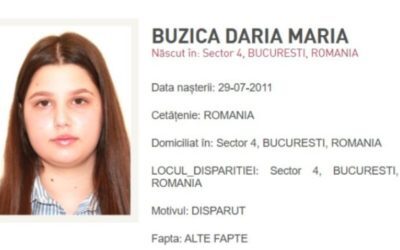 Tânără dispărută din București, RO-ALERT național